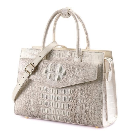 Crocodile Purse Top Handle Handbag Shoulder Bag-Micro Side