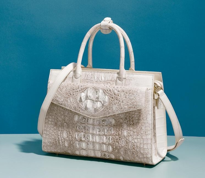 Designer Crocodile Purse Top Handle Handbag Shoulder Bag
