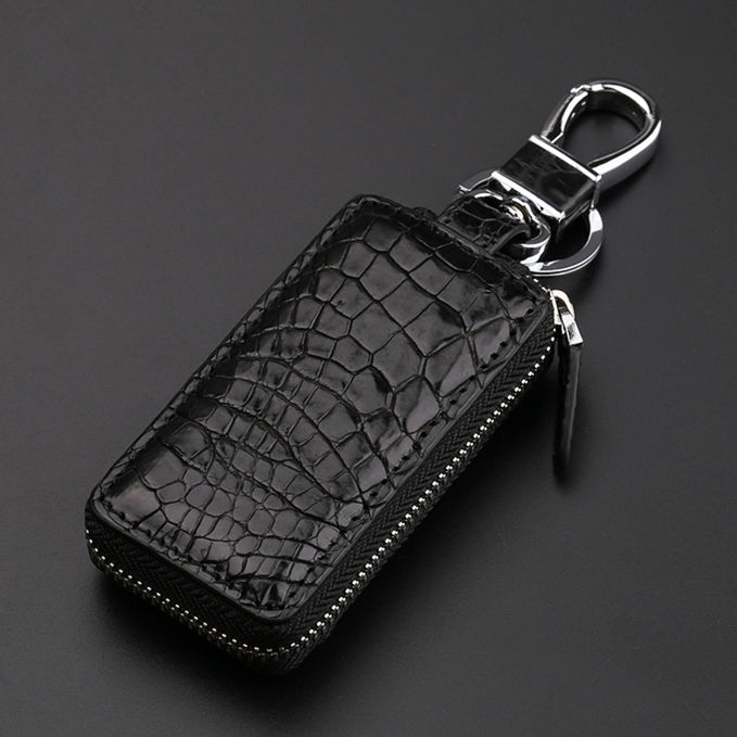 Crocodile and Alligator Leather Car Key Holder Zipper Case Wallet