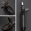 Crocodile and Alligator Leather Car Key Holder Zipper Case Wallet Keychain Bag-Details