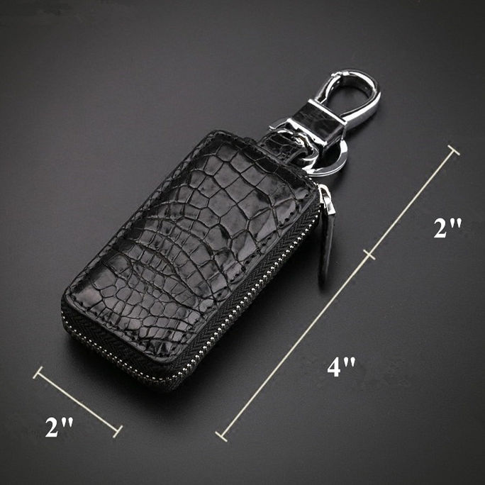 Alligator leather keychain