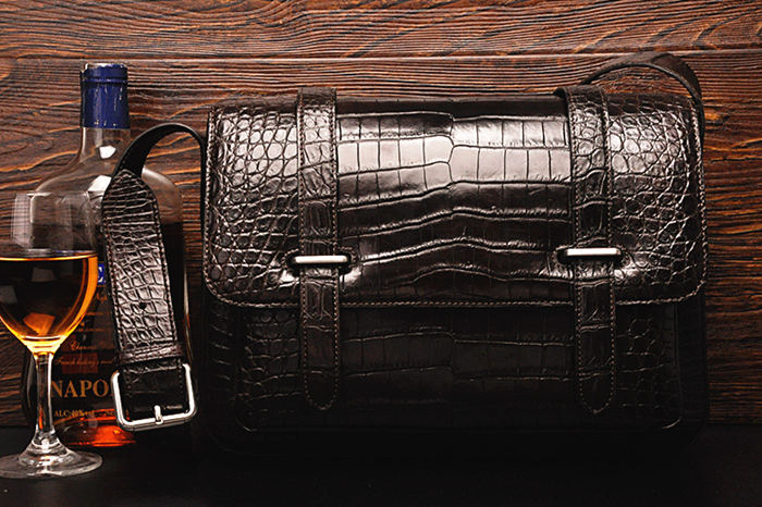 Crocodile and Alligator Skin School Bag