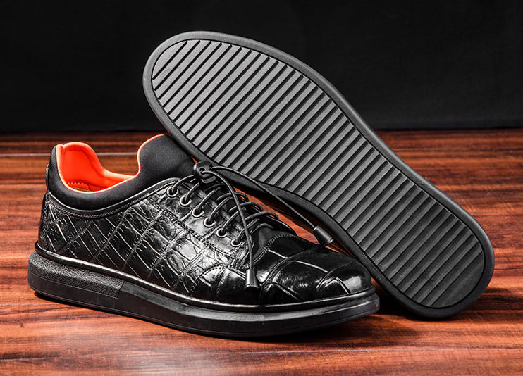 knop grind Macadam Fashion Alligator Sneaker, Luxury Alligator Sneaker for Men