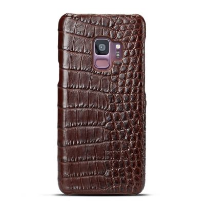 Galaxy S9 Crocodile Belly Skin Case - Brown