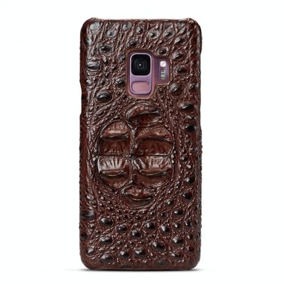 Galaxy S9 Crocodile Head Skin Case - Brown