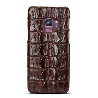Galaxy S9 Crocodile Tail Skin Case - Brown