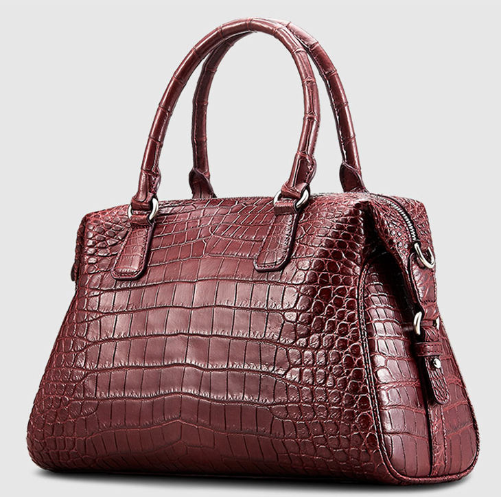 Authentic Croc Leather Belly Skin Women Handbag Bag Cross body Himalayan  w/Strap