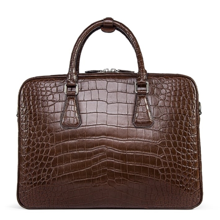 Alligator Business Bag, Alligator Leather Briefcase-Back