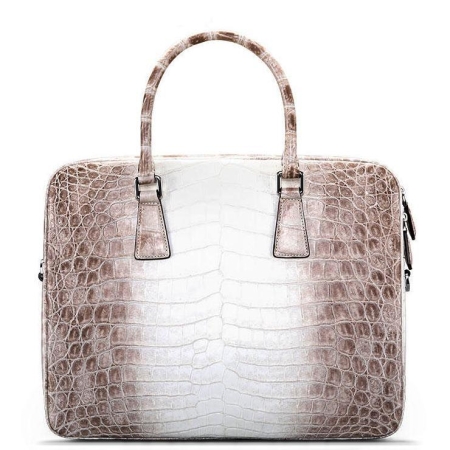 Alligator Business Bag, Alligator Leather Briefcase-White