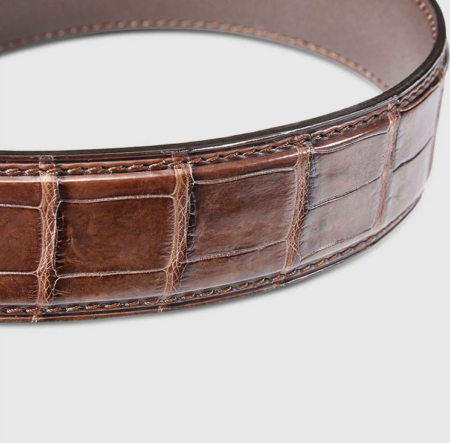 Alligator Leather Ratchet Dress Belt-Details-1