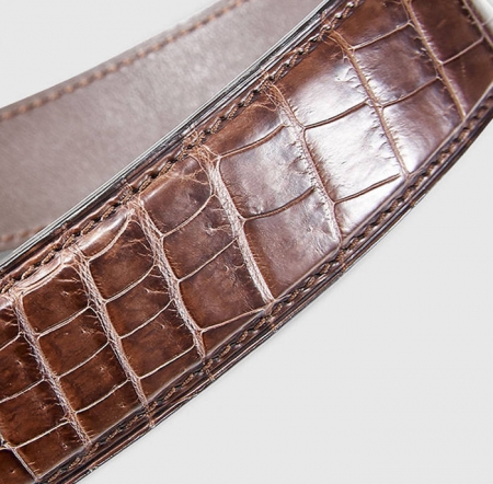 Alligator Leather Ratchet Dress Belt-Details