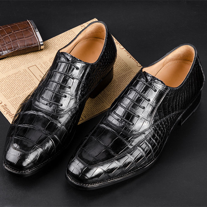 Business Alligator Leather Shoes for Men Genuine Alligator Leather Lace ...