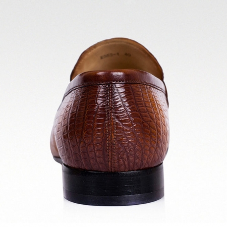 Casual Alligator Shoes, Luxury Alligator Slip-On Loafers for Men-Heel