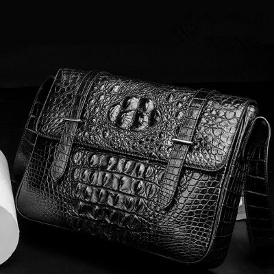 Crocodile Leather Satchel Briefcase Messenger Bag