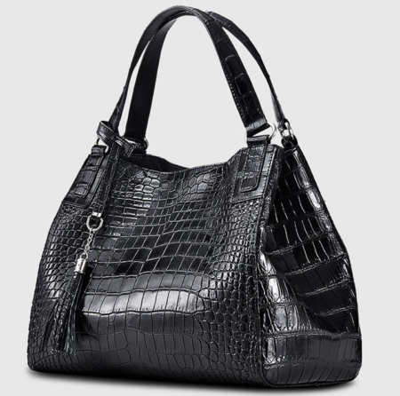 Designer Alligator Leather Shoulder Handbag