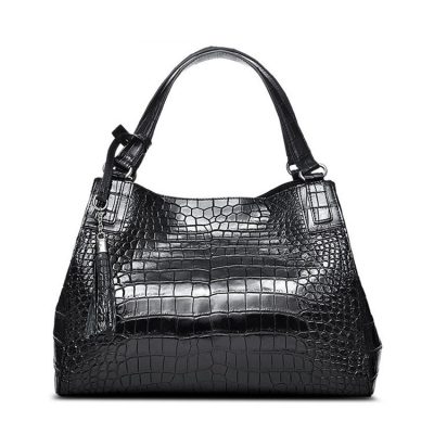 Designer Alligator Leather Shoulder Handbag Tote Top Handbag