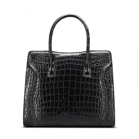 Designer Alligator Skin Top Handle Handbag