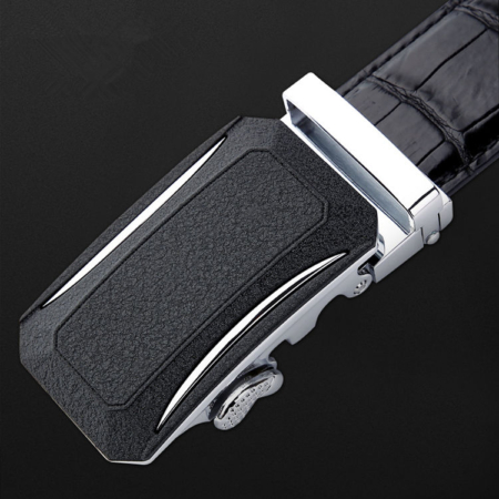 Designer Genuine Alligator Leather Belt for Men-Automatic Buckle