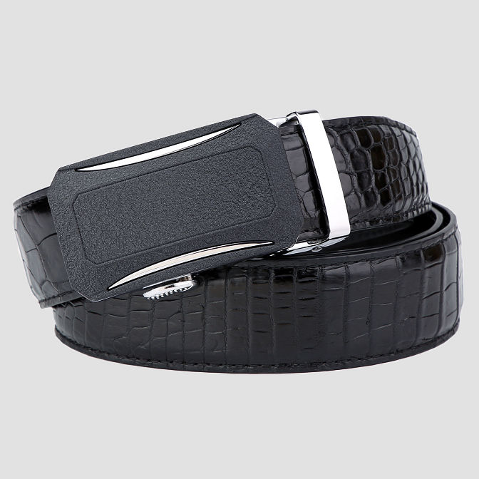 Black Genuine Alligator Leather Belt's size 32-37 L for H LV G