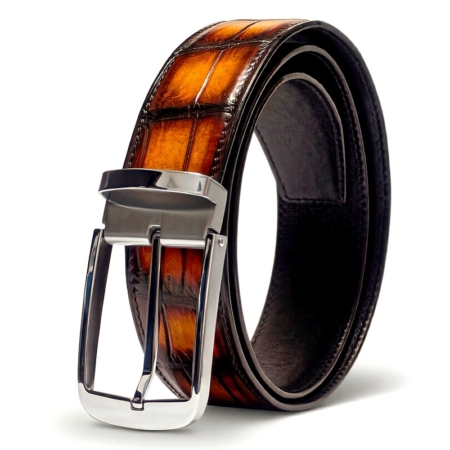 Designer Genuine Alligator Leather Belts