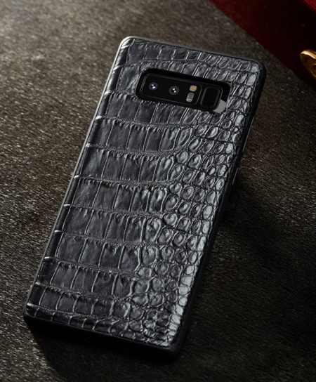 Galaxy Note 9/8 Crocodile Leather Case, Galaxy Note 9/8 Alligator Leather Case-Black