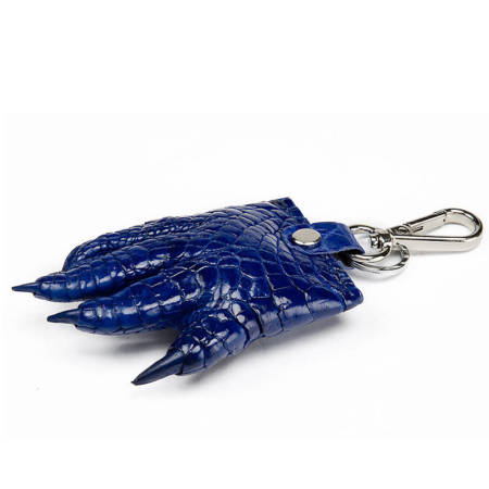 Genuine Crocodile Claw Keychain-Blue