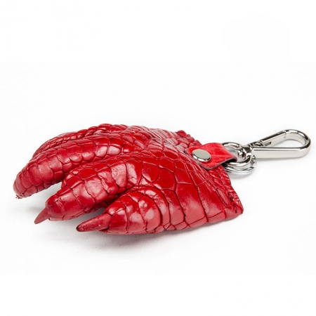 Genuine Crocodile Claw Keychain-Red