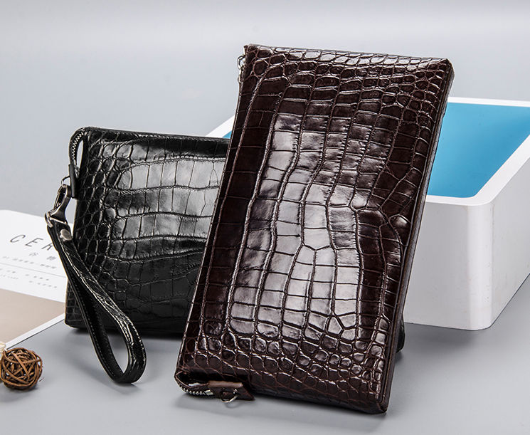 Luxury Alligator Skin Wrist Bag