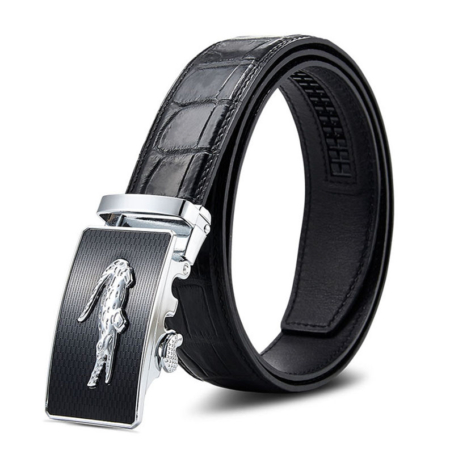 Mens Alligator Leather Ratchet Dress Belt