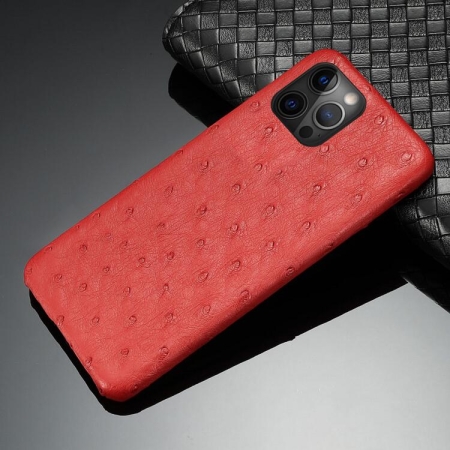 Ostrich iPhone 14 Pro Max, 14 Pro, 14 Plus Case-Red