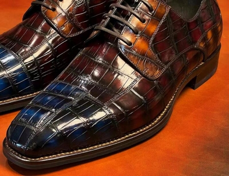 Premium Genuine Alligator Leather Lace-up Shoes-1