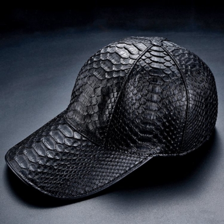 Python Skin Baseball Cap-Black