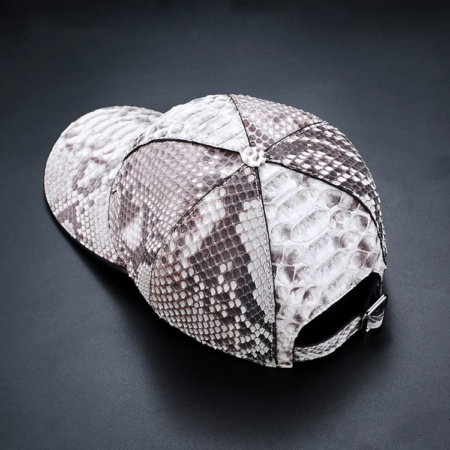 Python Skin Baseball Cap-White-Back