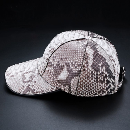 Python Skin Baseball Cap-White-Side