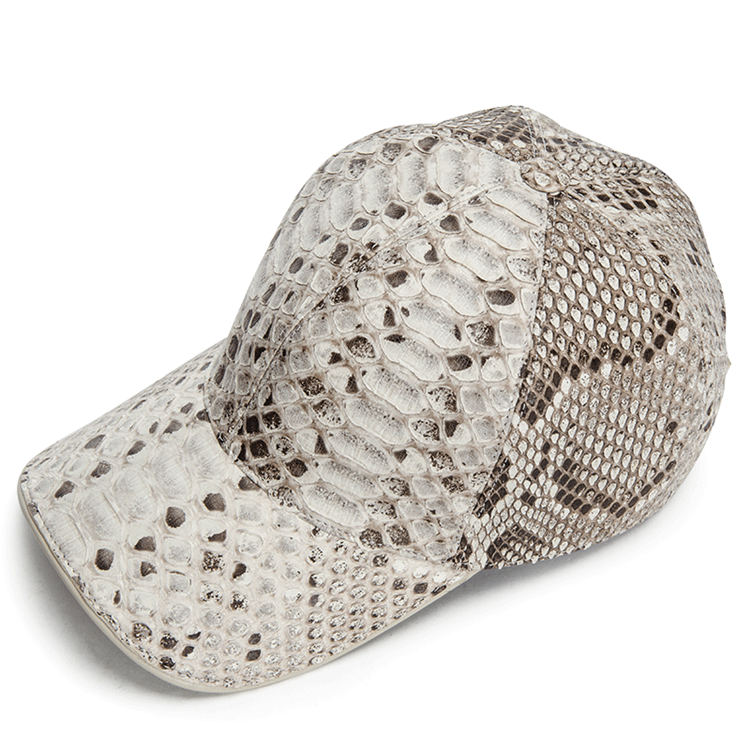 Python Skin Hat Baseball Cap-White