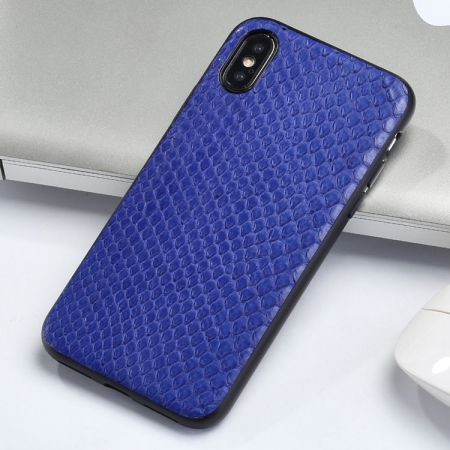 Snakeskin iPhone X Case-Blue