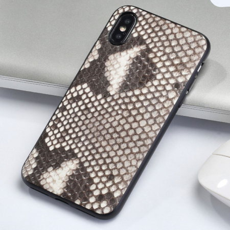 Snakeskin iPhone X Case-White