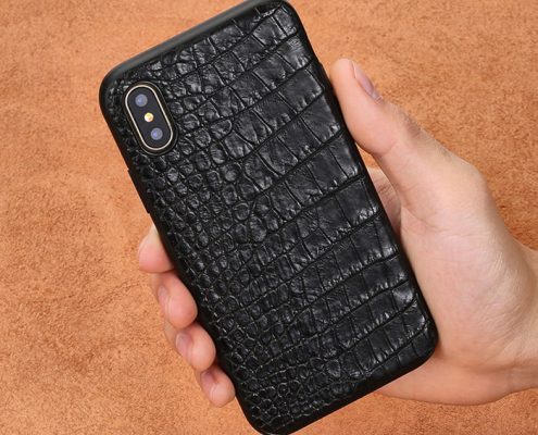 iPhone X crocodile skin case