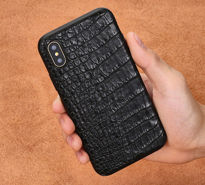 iPhone X crocodile skin case