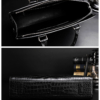 Alligator Leather Briefcase Laptop Business Messenger Bag for Men - Image 5
