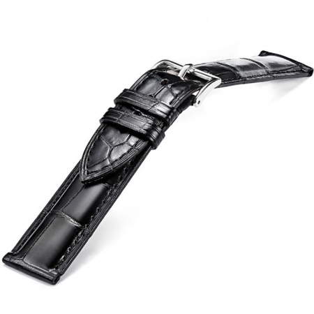 Apple Watch Alligator Leather Bands Straps Black-1