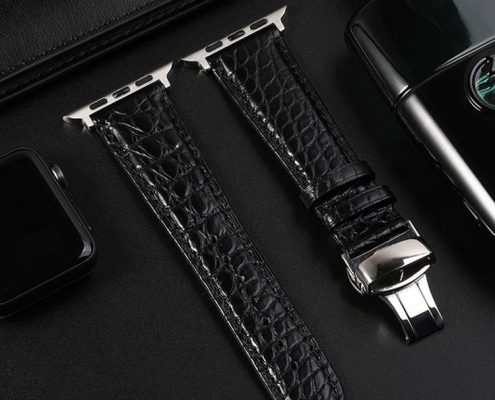 BruceGao Leather apple watch band