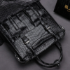 Casual Alligator Leather Crossbody Shoulder Messenger Bag Handbag-Black-1
