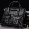 Casual Alligator Leather Crossbody Shoulder Messenger Bag Handbag-Black-Display