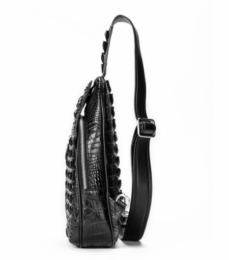 Casual Sling Bag, Chest Pack Crossbody Shoulder Bag-Black-Side