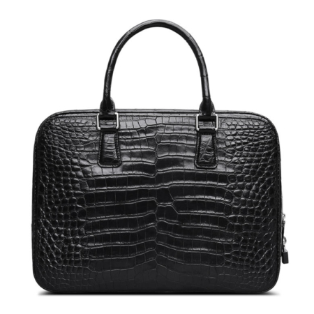 Classic Alligator Leather Briefcase Business Work Bag