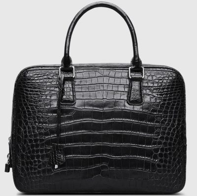 Classic Alligator Leather Briefcase Business Work Bag