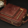 Crocodile Leather Shoulder Bag Messenger Briefcase CrossBody Handbag-1