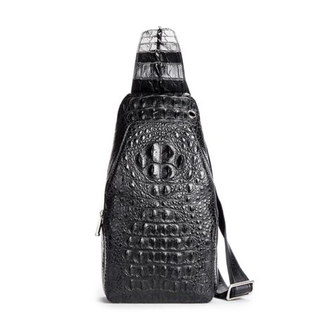 Crocodile Sling Backpack One Strap Travel Sport Crossbody Bag