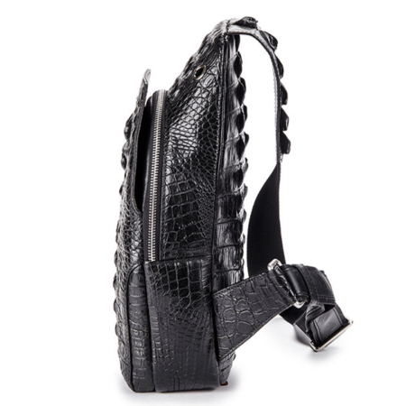 Crocodile Sling Backpack One Strap Travel Sport Crossbody Bag-Side